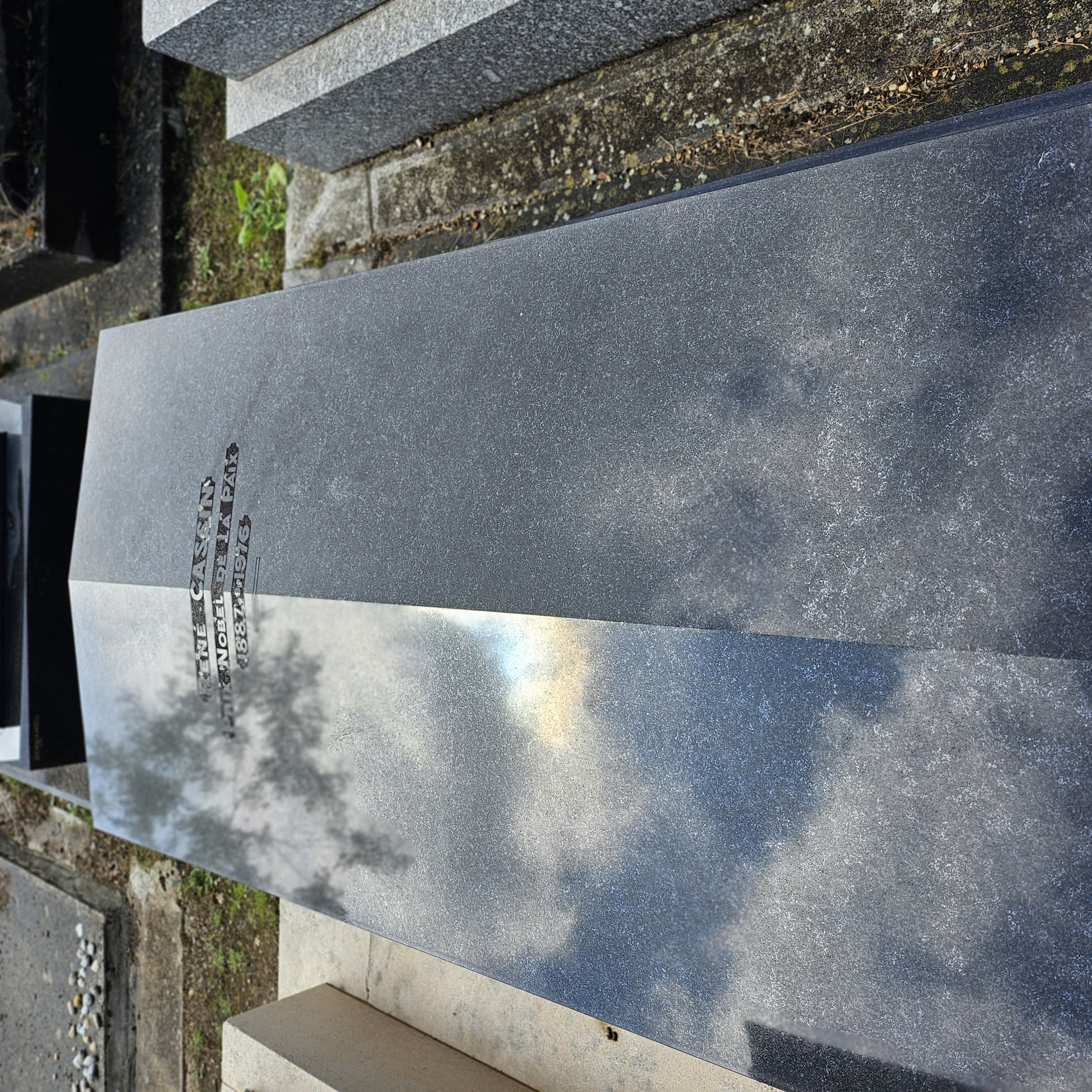 Tombe de Ren&eacute; Cassin au cimeti&egrave;re du Montparnasse