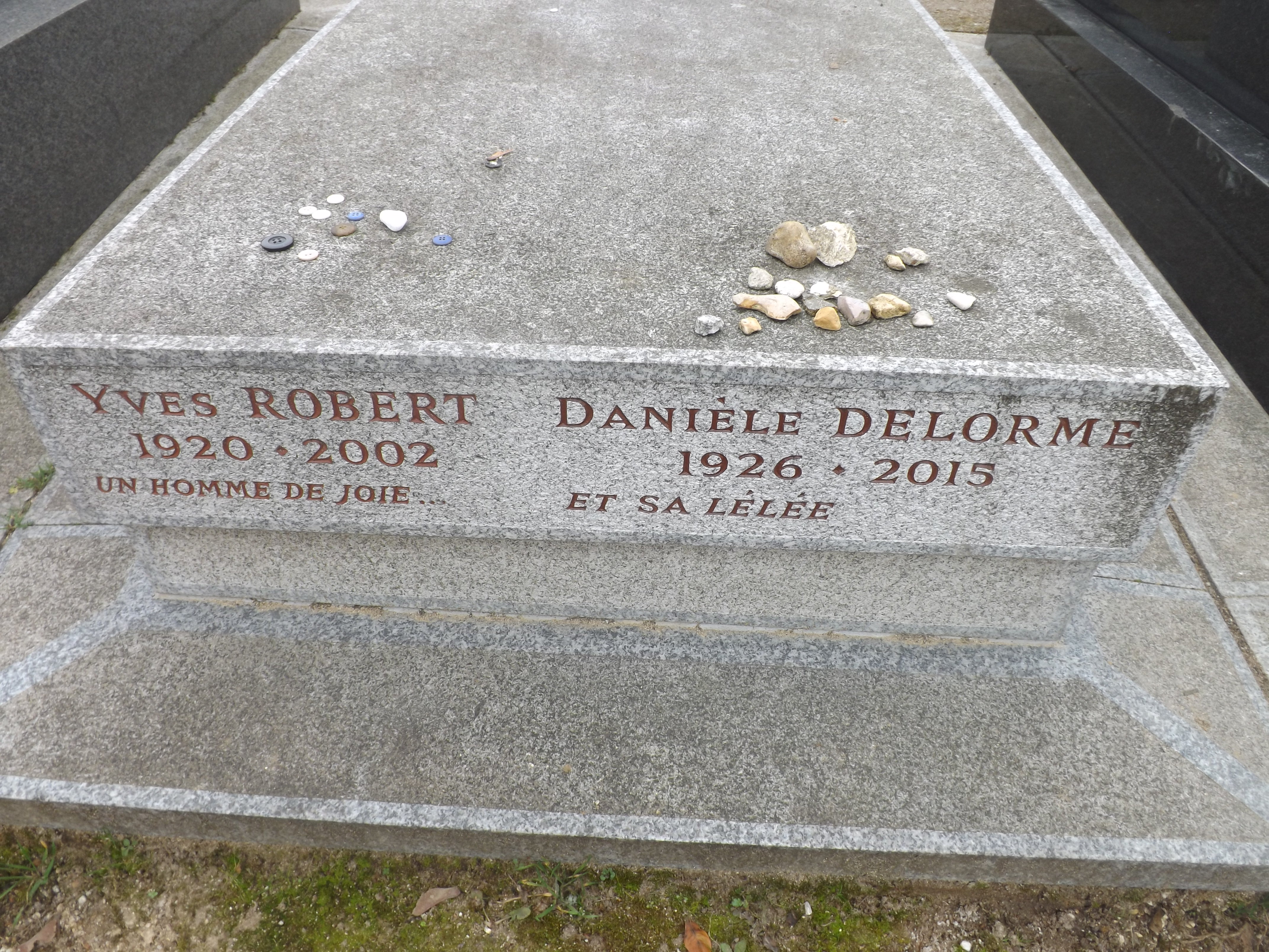 Tombe de Danièle Delorme au cimetière du Montparnasse à Paris